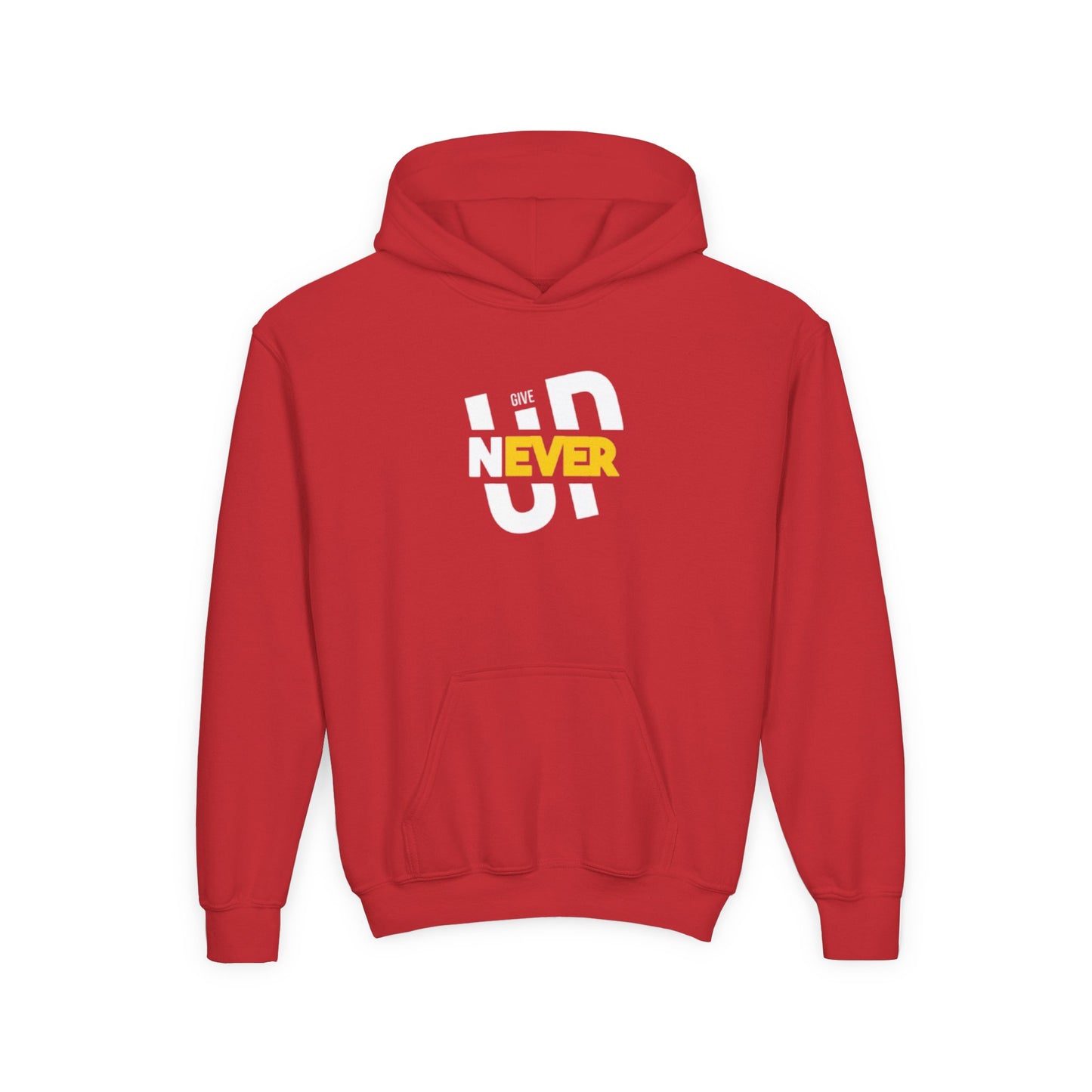 Youth Heavy Blend Hooded Sweatshirt - Bold 'EVER' Statement Hoodie for Kids