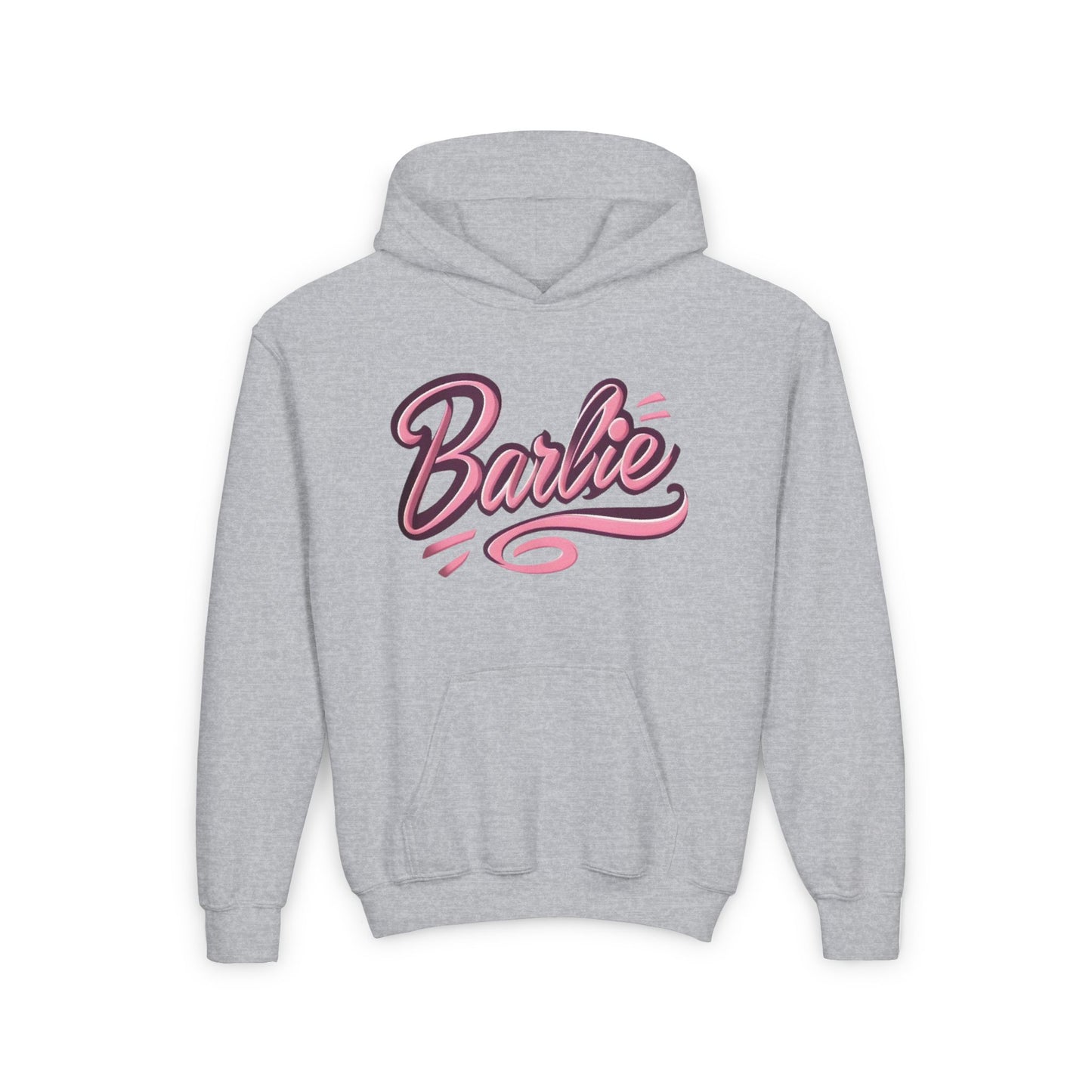 Youth Heavy Blend Hooded Sweatshirt - Trendy Barbie Graphic Hoodie for Kids