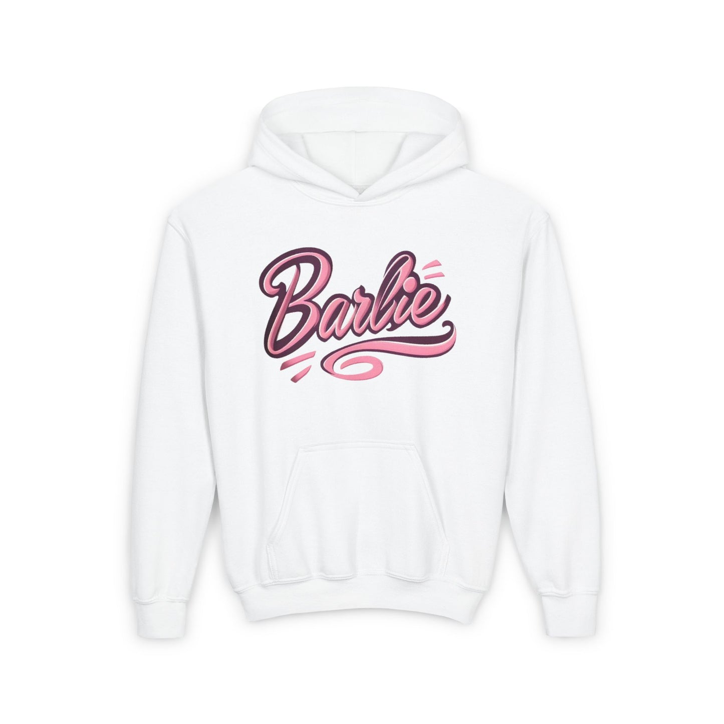 Youth Heavy Blend Hooded Sweatshirt - Trendy Barbie Graphic Hoodie for Kids