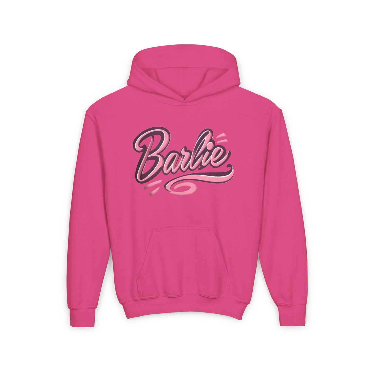 Youth Heavy Blend Hooded Sweatshirt - Trendy Barbie Graphic Hoodie for Kids