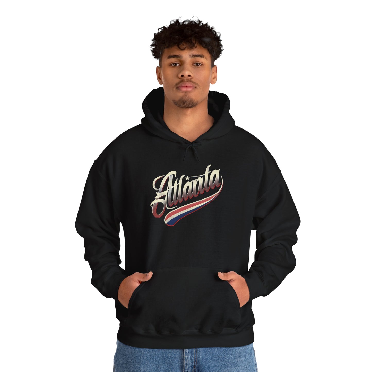 Atlanta Script Unisex Heavy Blend™ Hooded Sweatshirt - Cozy, Stylish Apparel for Atlanta Fans